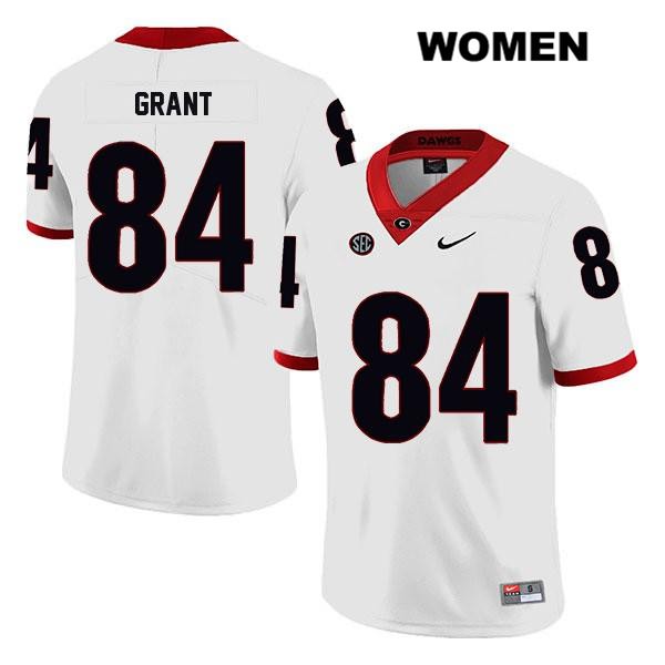 Georgia Bulldogs Women's Walter Grant #84 NCAA Legend Authentic White Nike Stitched College Football Jersey HRQ8656FM
